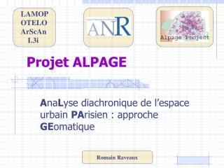 Projet ALPAGE