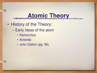 Atomic Theory