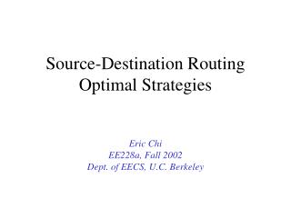 Basic Routing Problem