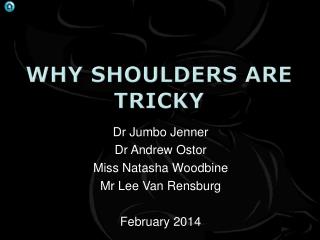 Why shoulders are tricky