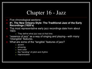 Chapter 16 - Jazz