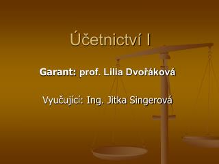 Účetnictví I