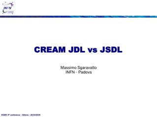CREAM JDL vs JSDL
