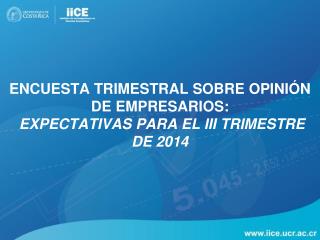 Encuesta Trimestral sobre Opinión de Empresarios: Expectativas para el III trimestre de 2014