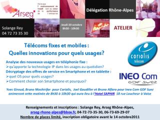 Télécoms fixes et mobiles : Quelles innovations pour quels usages ?