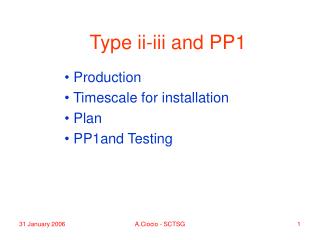 Type ii-iii and PP1