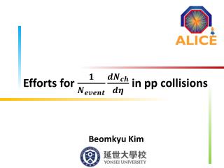 Efforts for in pp collisions