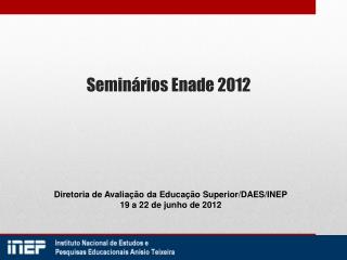 Seminários Enade 2012