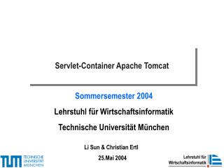 Servlet-Container Apache Tomcat
