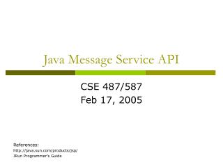 Java Message Service API