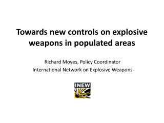 Towards new controls on explosive weapons in populated areas