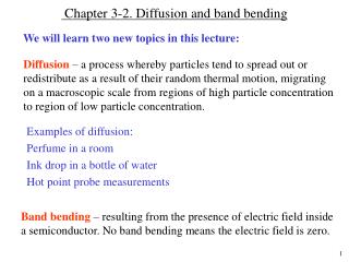 Chapter 3-2. Diffusion and band bending