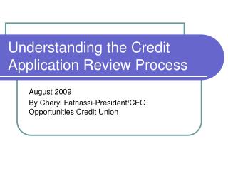Understanding the Credit Application Review Process