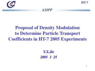 Proposal of Density Modulation