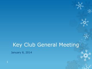 Key Club General Meeting