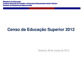 Censo da Educação Superior 2012