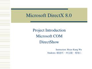 Microsoft DirectX 8.0