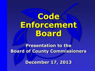 Code Enforcement Board