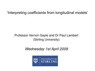 ‘Interpreting coefficients from longitudinal models’