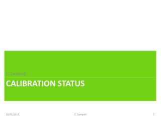 Calibration status