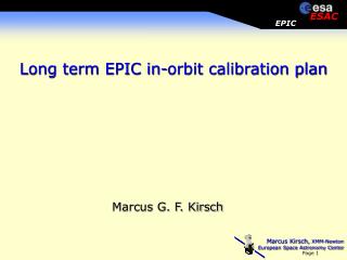 Long term EPIC in-orbit calibration plan