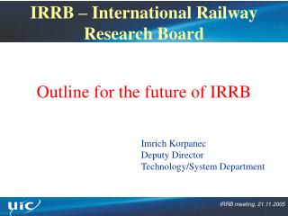 IRRB – International Railway Research Board