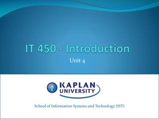 IT 450 - Introduction