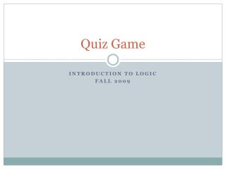 Quiz Game