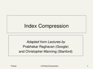 Index Compression