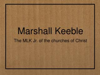 Marshall Keeble