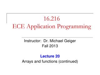 16.216 ECE Application Programming