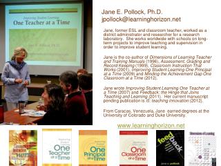 Jane E. Pollock, Ph.D. jpollock@learninghorizon