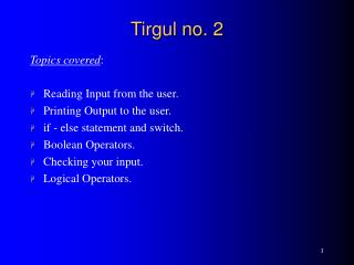 Tirgul no. 2