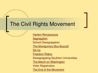 The Civil Rights Movement