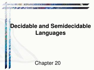 Decidable and Semidecidable Languages