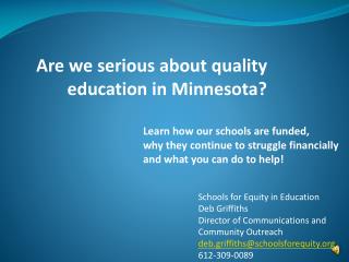 Are we serious about quality education in Minnesota?