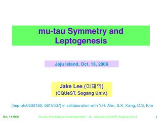 mu-tau Symmetry and Leptogenesis