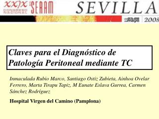 Claves para el Diagnóstico de Patología Peritoneal mediante TC