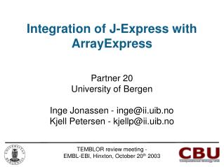 Integration of J-Express with ArrayExpress
