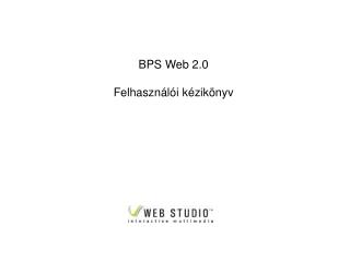 BPS Web 2.0 Felhasználói kézikönyv