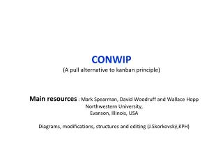 CONWIP (A pull alternative to kanban principle)