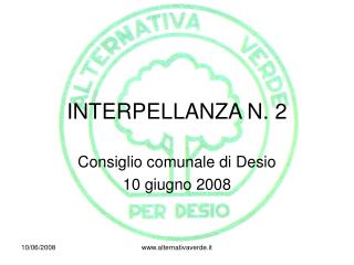 INTERPELLANZA N. 2