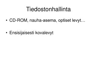 Tiedostonhallinta