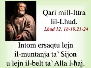 Qari mill-I ttra lil-Lhud . Lhud 1 2 , 18 - 19.21-24