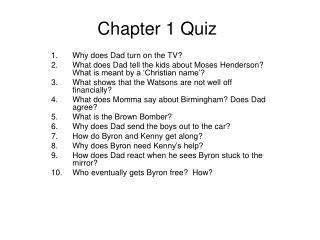 Chapter 1 Quiz