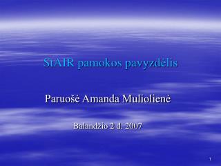 StAIR pamokos pavyzd ėlis