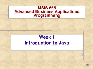 MSIS 6 55 Advanced Business Applications Programming