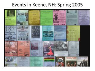 Events in Keene, NH: Spring 2005