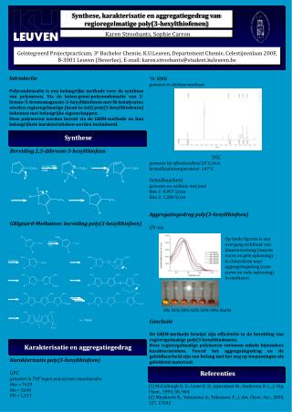 Synthese, karakterisatie en aggregatiegedrag van regioregelmatige poly(3-hexylthiofenen)