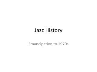 Jazz History